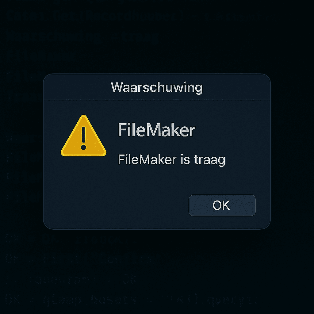 FileMaker traag - Symptomen